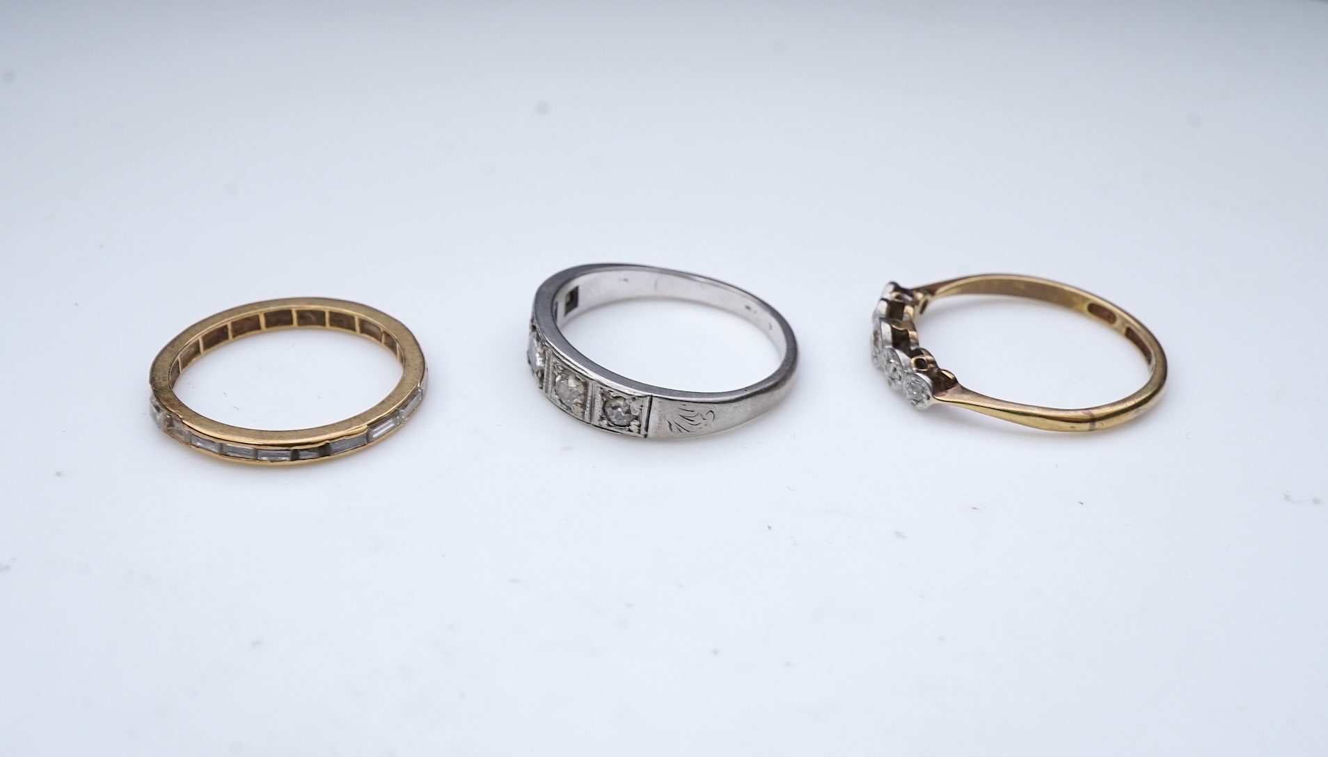 Three diamond rings